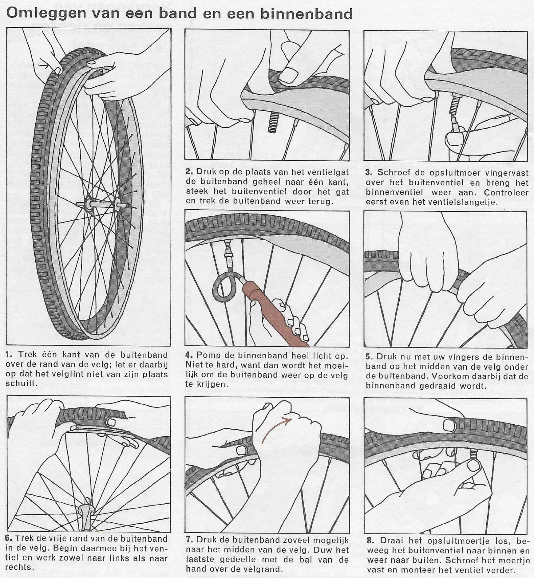 Onderhoud fiets - vervangen binnenband |